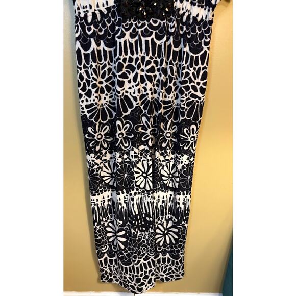 New Direction Black & White Sleeveless Maxi Dress Size‎ 12 - Picture 2 of 10
